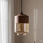 Pendant light Kavon cone shape 1-light colored glass iron 0