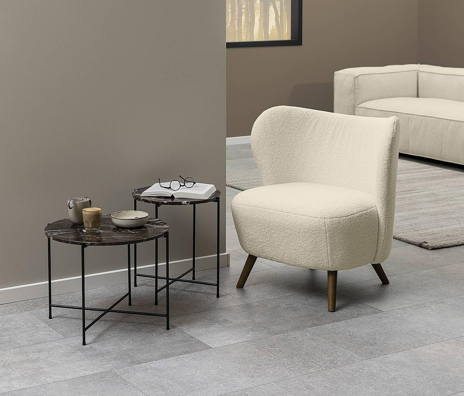 Side Table Carwile Marble Brown 52 cm 4