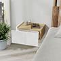 Onda Nightstand White Brown 3