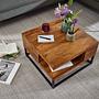 Klenz Coffee table Sheesham stainless steel 3