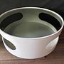 Vintage Space Age Runder Couchtisch Glas Weiß 80cm 2