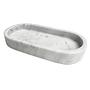 Marble tray Oval White 1