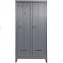 Schrank Holz Stahlgrau 3