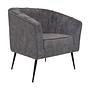 Chester Armlehnsessel Textil Metall Grau 1