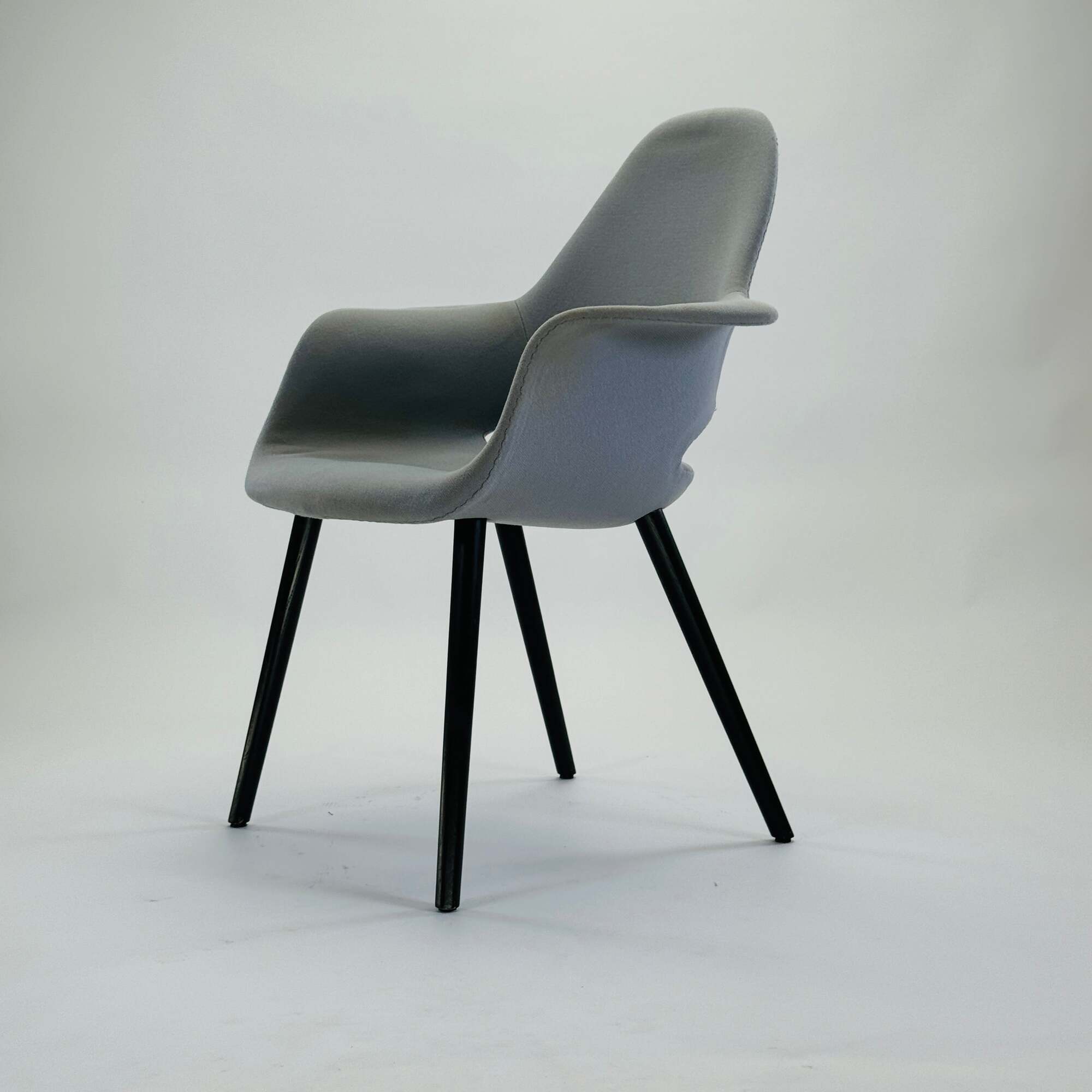 Organic Chair Stoff Holz Grau 2