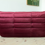 Togo Lounge Set 3-pc. Velvet Burgundy 5