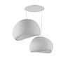2-Flammig Wabi Sabi Chalkforms Pendelleuchte Weiß 6