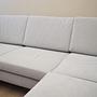 Corner sofa textile grey 1990s 11