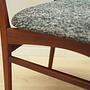 4x Vintage Esszimmerstuhl Teakholz Textil Braun 1970er Jahre 12