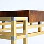 Console table brass 1970s 3