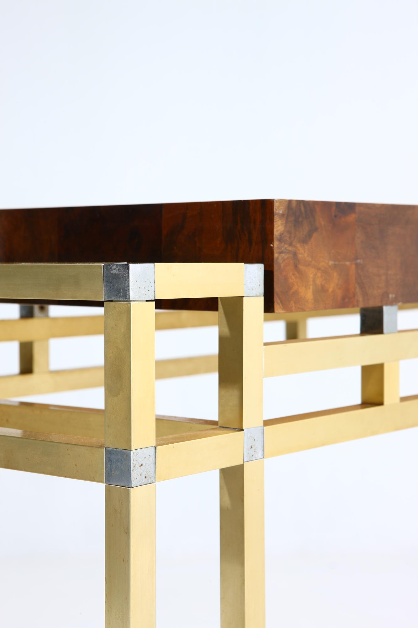 Console table brass 1970s 3