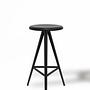 Kuky Alto Nero Stool Metal Wood Black 0