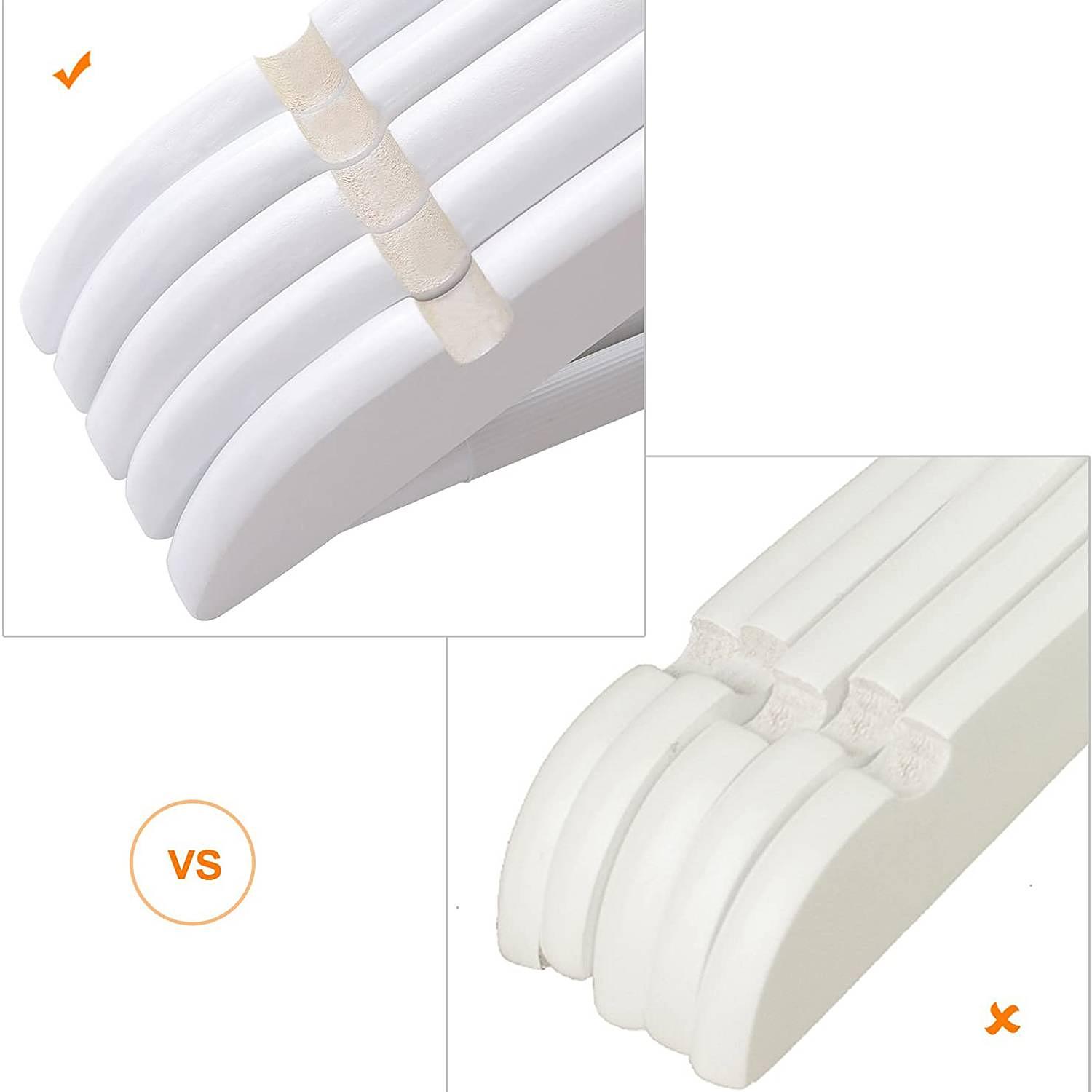 Bouvante Kleiderbügel 20er-Set Ahornholz Weiß Silber 4