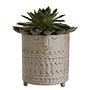 2x Blumentopf Ethno Porzellan Braun 1