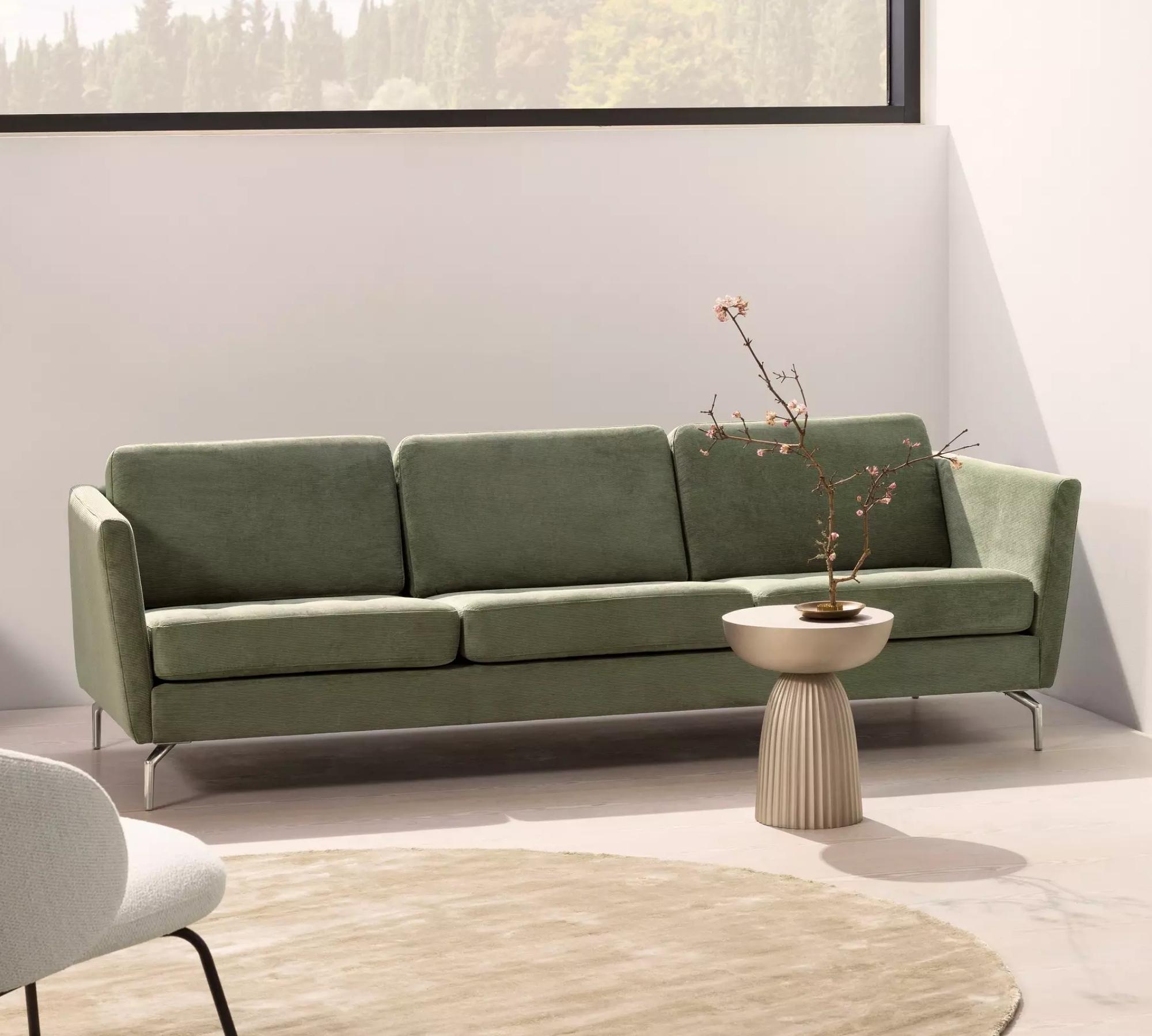 Osaka Sofa Récamiere Rechts Avellino-Stoff 3252 Grün 5