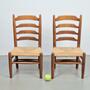 2x Vintage Stühle Holz Braun 1960er Jahre 3