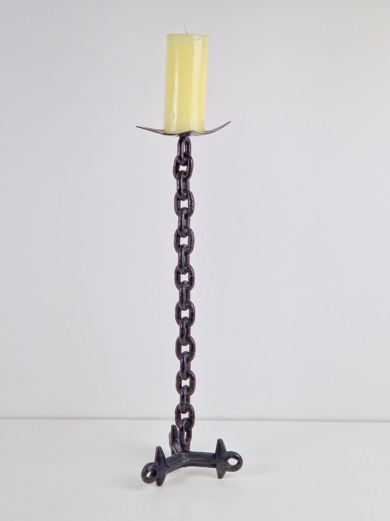 Vintage Kerzenständer Eisen Schwarz 1960er Jahre  2