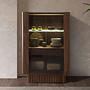 Sideboard aus Glas und Walnuss 3273 2