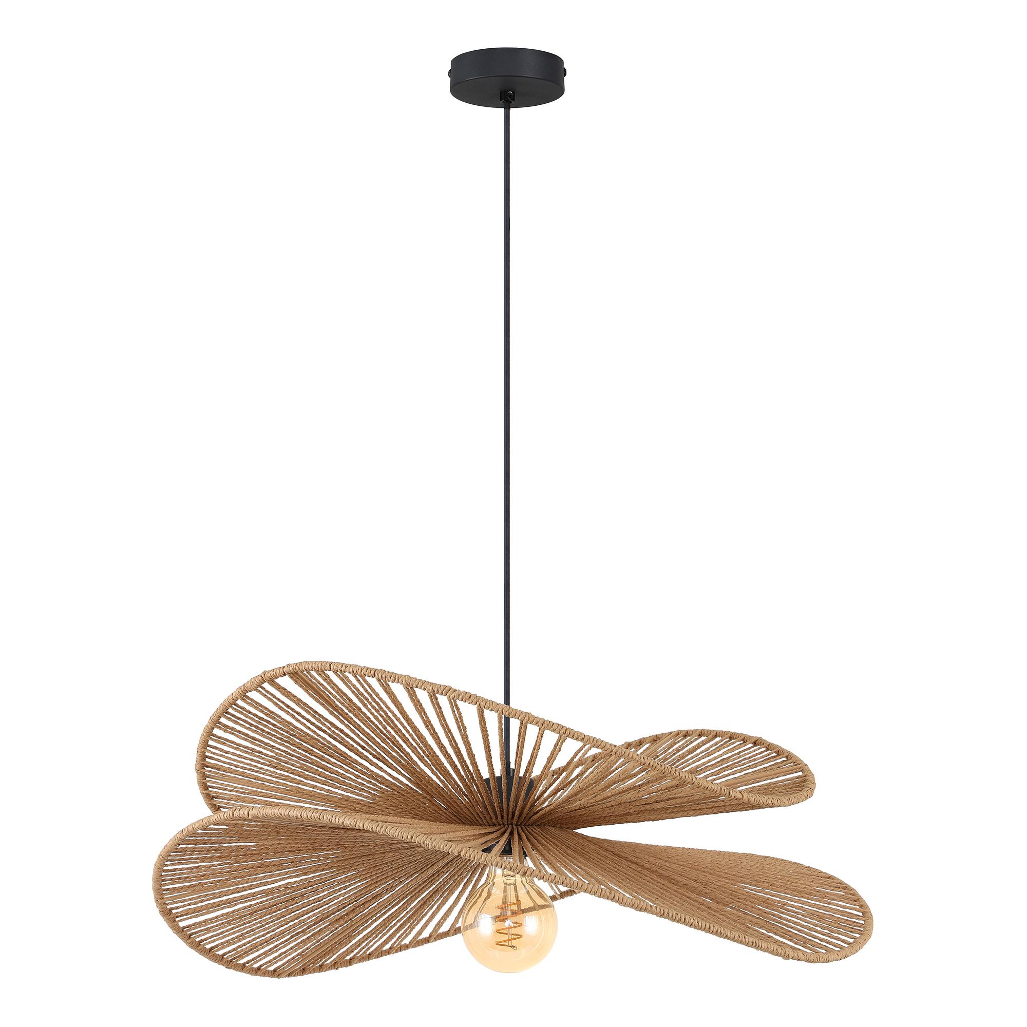 Fulger Pendant Light 1-bulb Cast Iron Paper Natural 4
