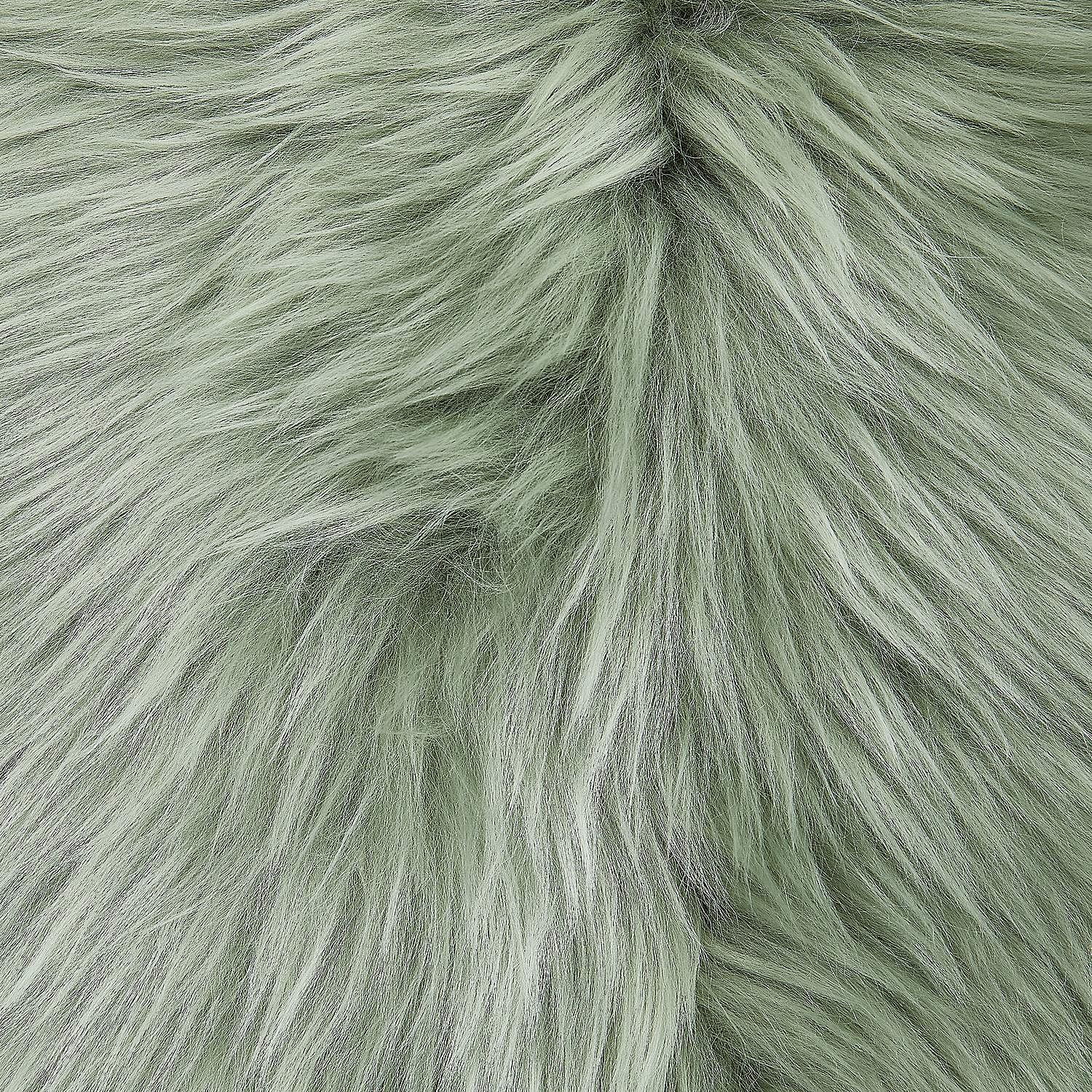 Schaffell Sitzkissen Salbei 1