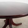 Mahogany table Dark brown 1970s Ø115cm 4