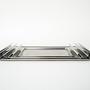 Set of 2 Stainless Steel Trays 1970s 1