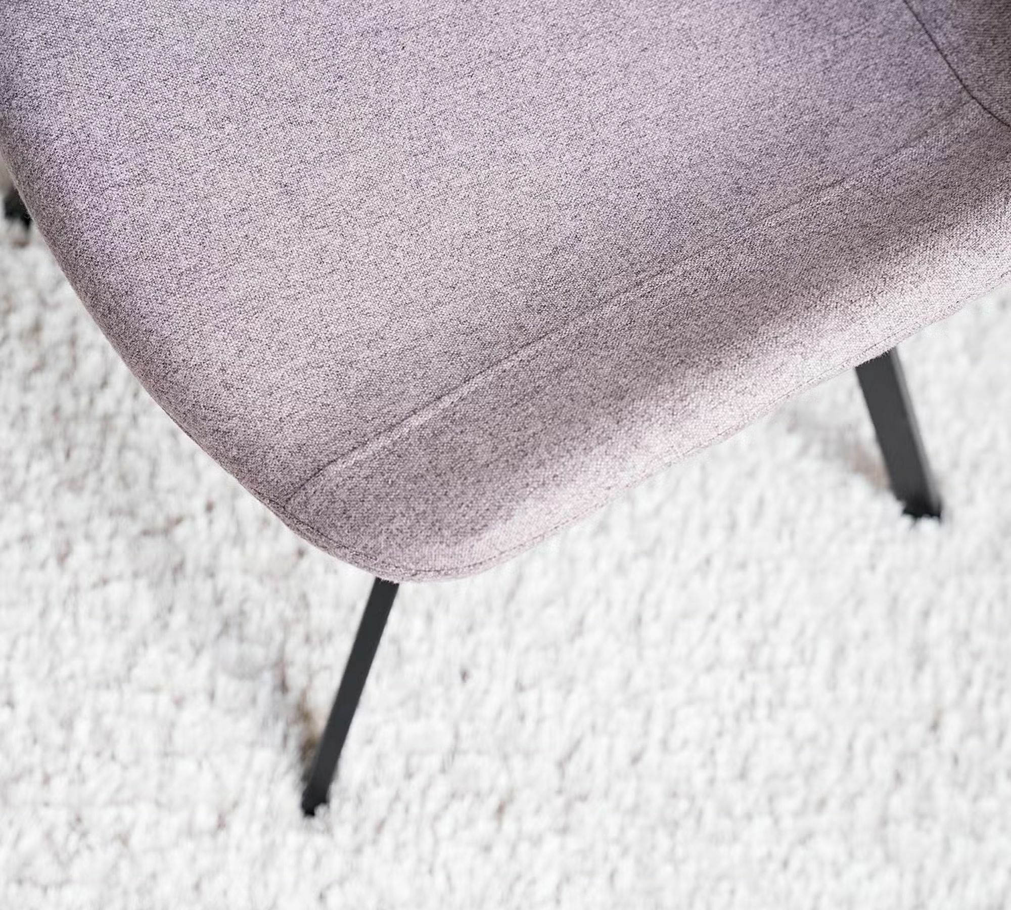 2x Cielo II Dining chair steel fabric stone brown 6