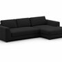 Atoll Ecksofa Textil Schwarz 1