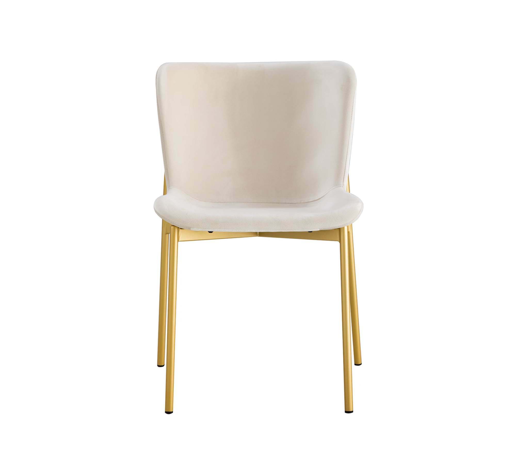 2x Dining chair velvet iron cream 1