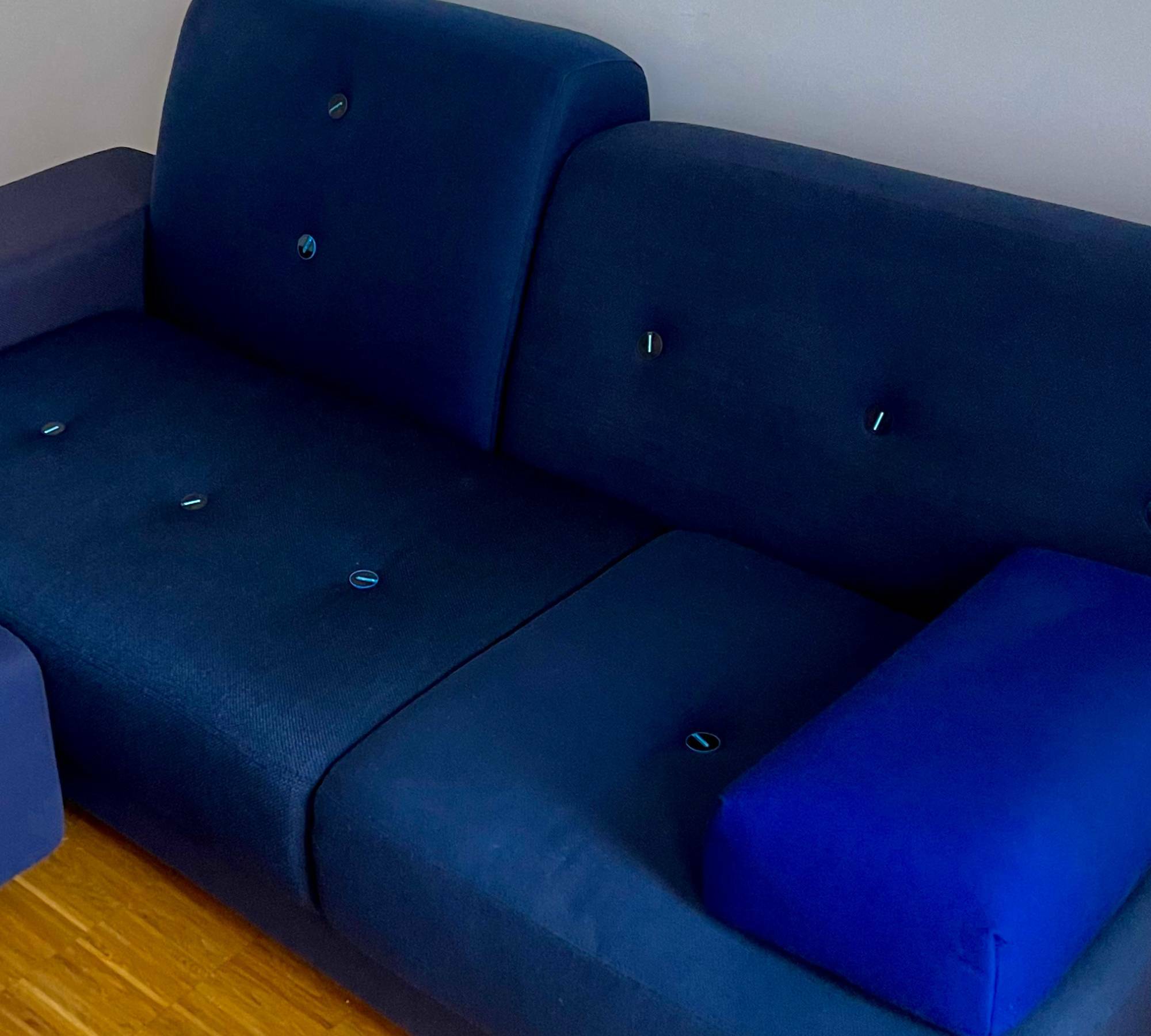 Vitra Polder 2-Sitzer Sofa Stoff Dunkelblau  3