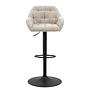 Bar stool Magrin set of 2 Bouclé fabric beige 4