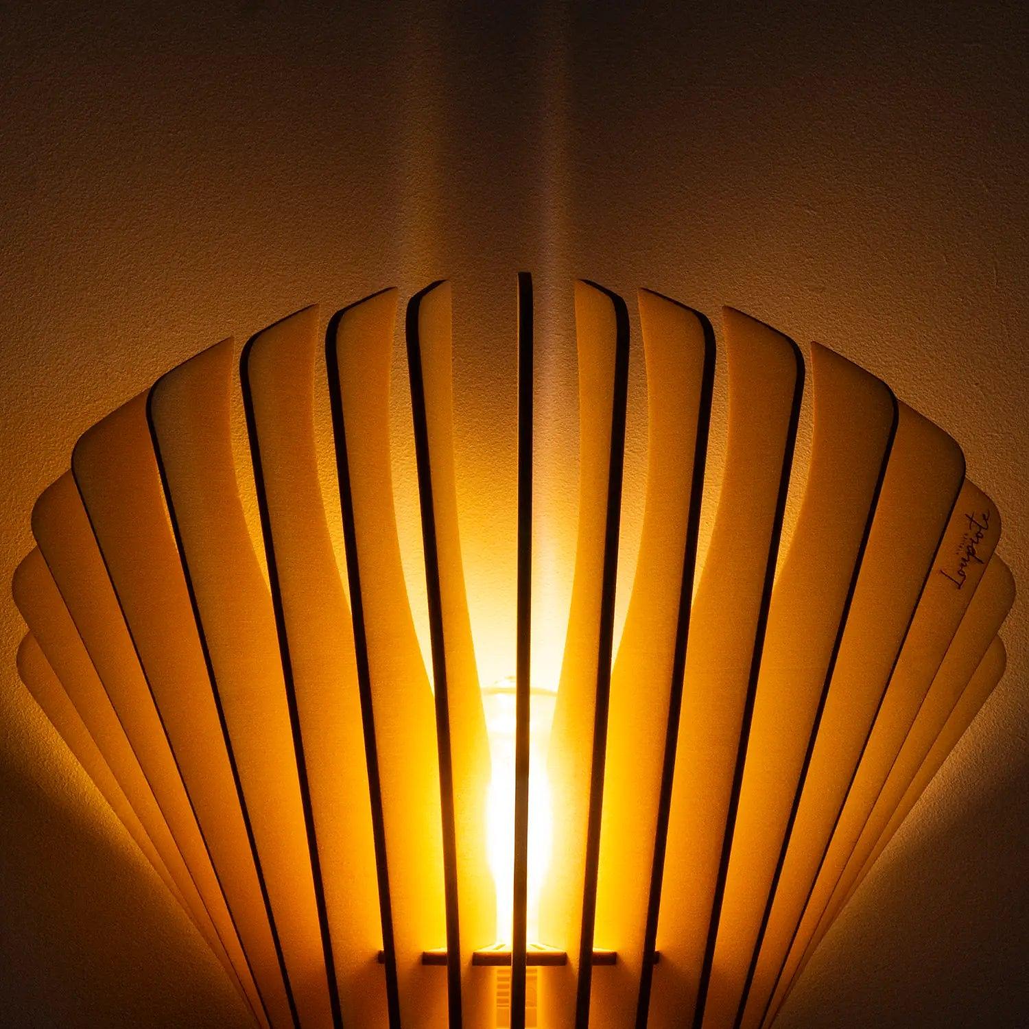 Aqua Lampada da parete in legno 9