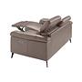 Sofa 3-seater 6105 with relax system leather taupe 6
