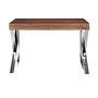 Desk Walnut veneer Chrome-plated steel 3