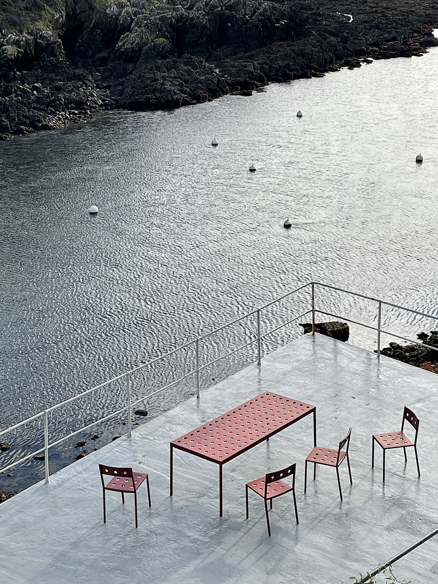 Balcony Tisch rechteckig Rot 5