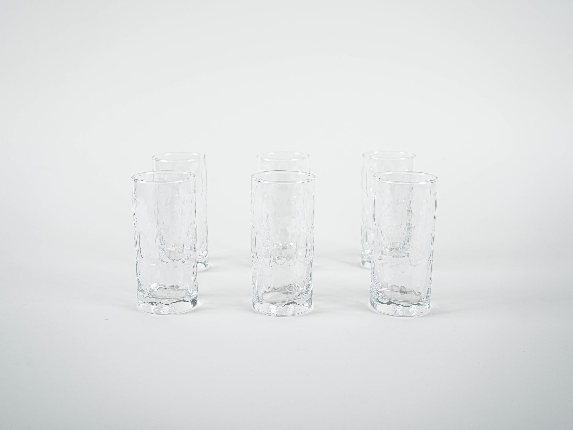 Set of six glasses 1970s 2