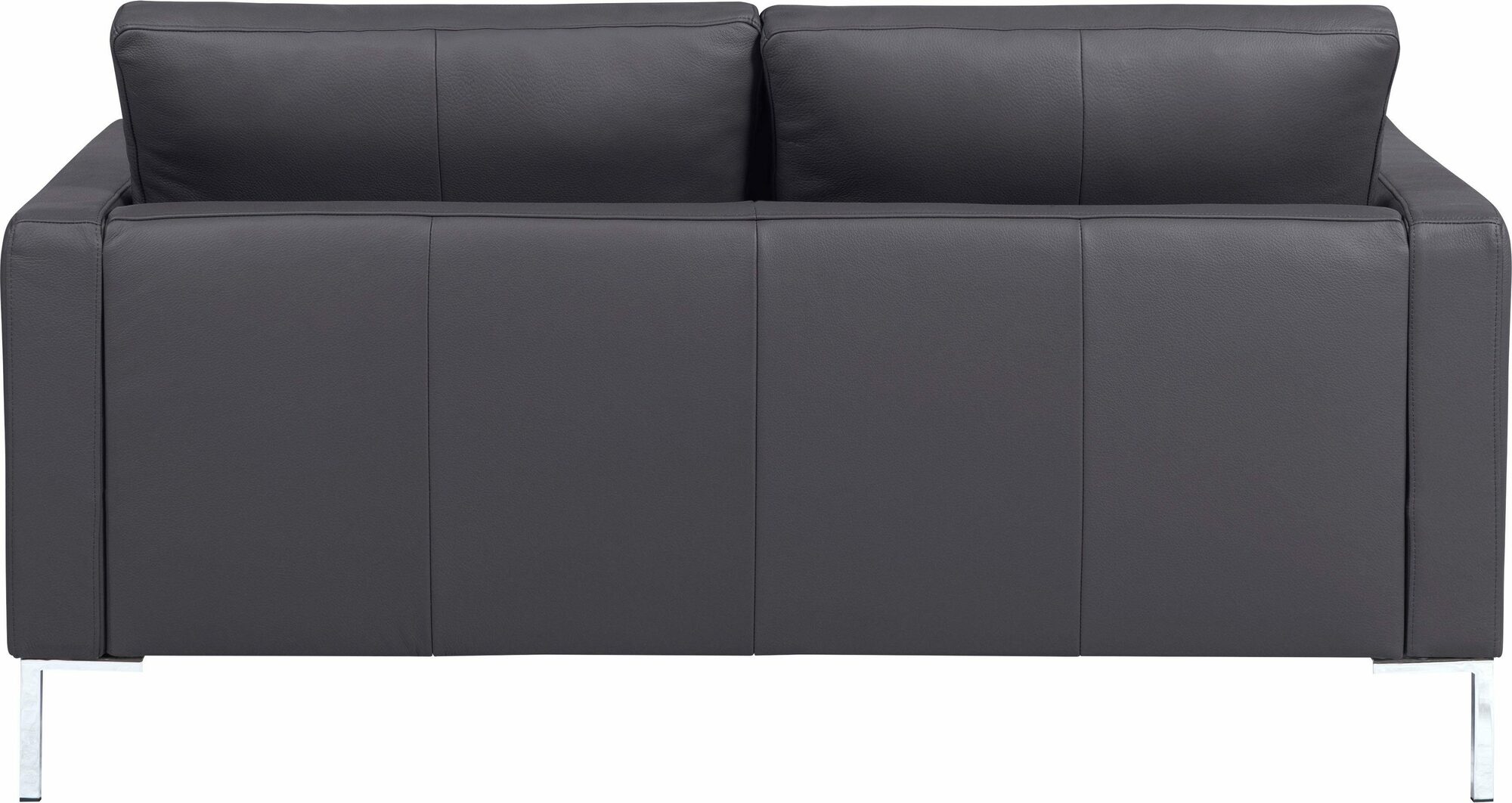 Portobello Sofa 2-Sitzer Leder Metall Dunkelgrau 2