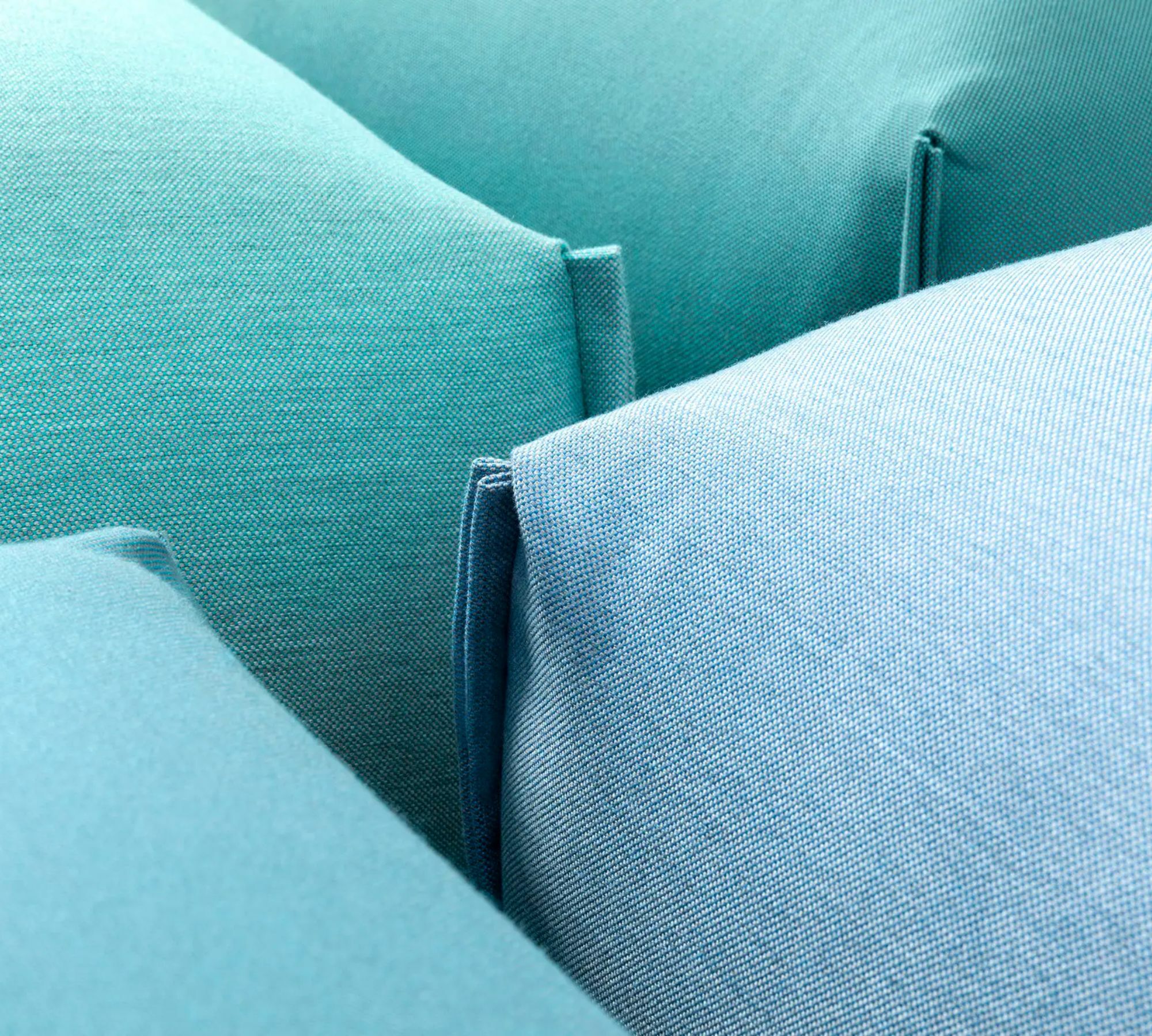 Mochi Pouf Textile Metal Blue 3