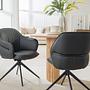 AOBAO Swivel Armchair Black 2