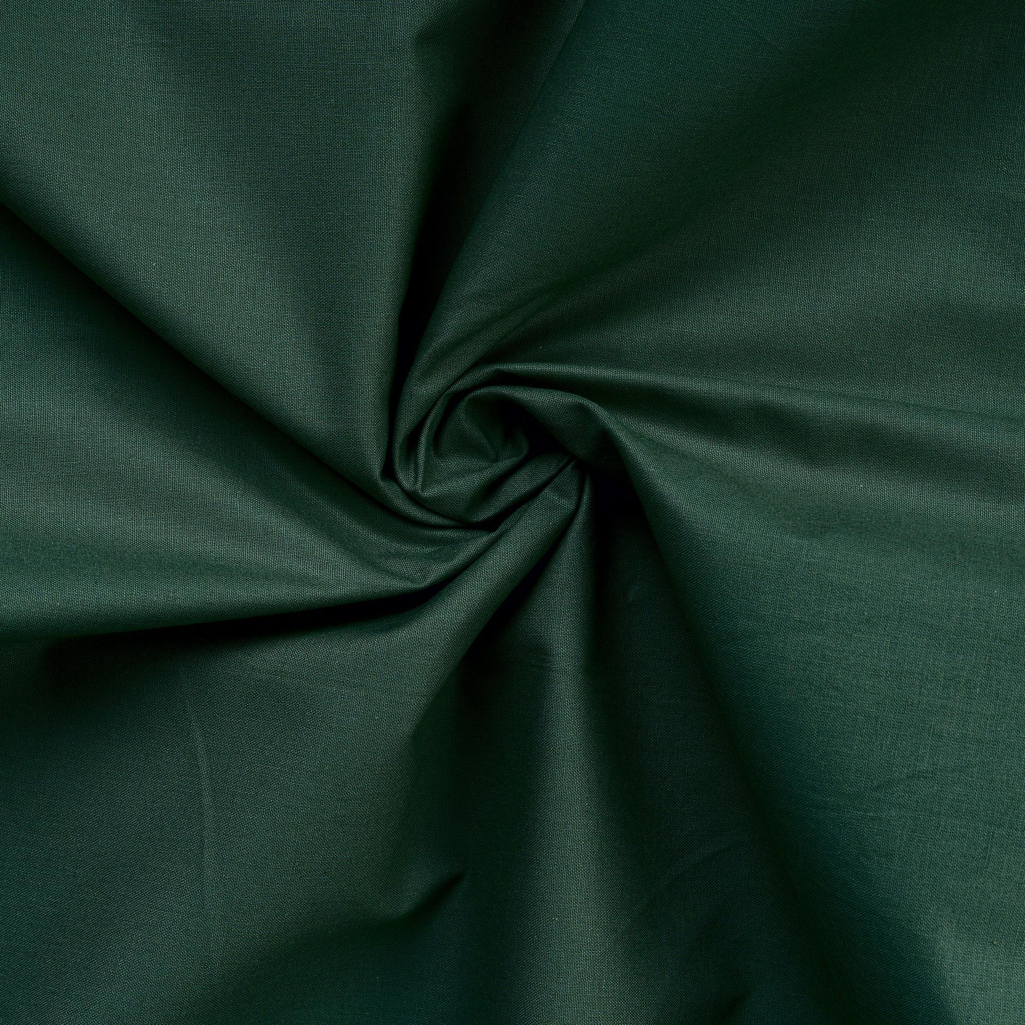 2x Pillowcase Ranforce Cotton Dark Green 3