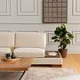 Tulip corner sofa left with ottoman beige 5