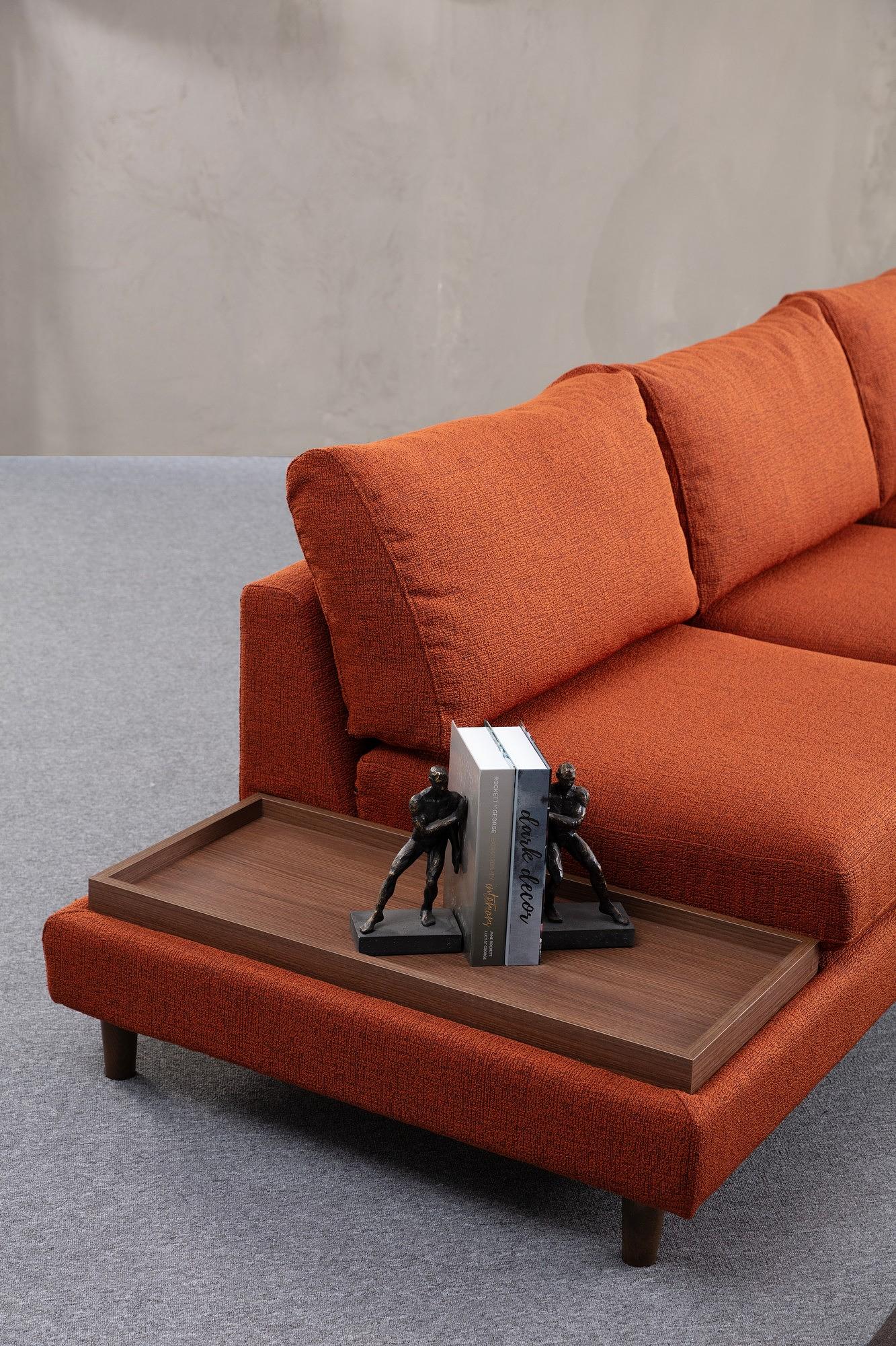 New Tulip Ecksofa 4-Sitzer Orange 1