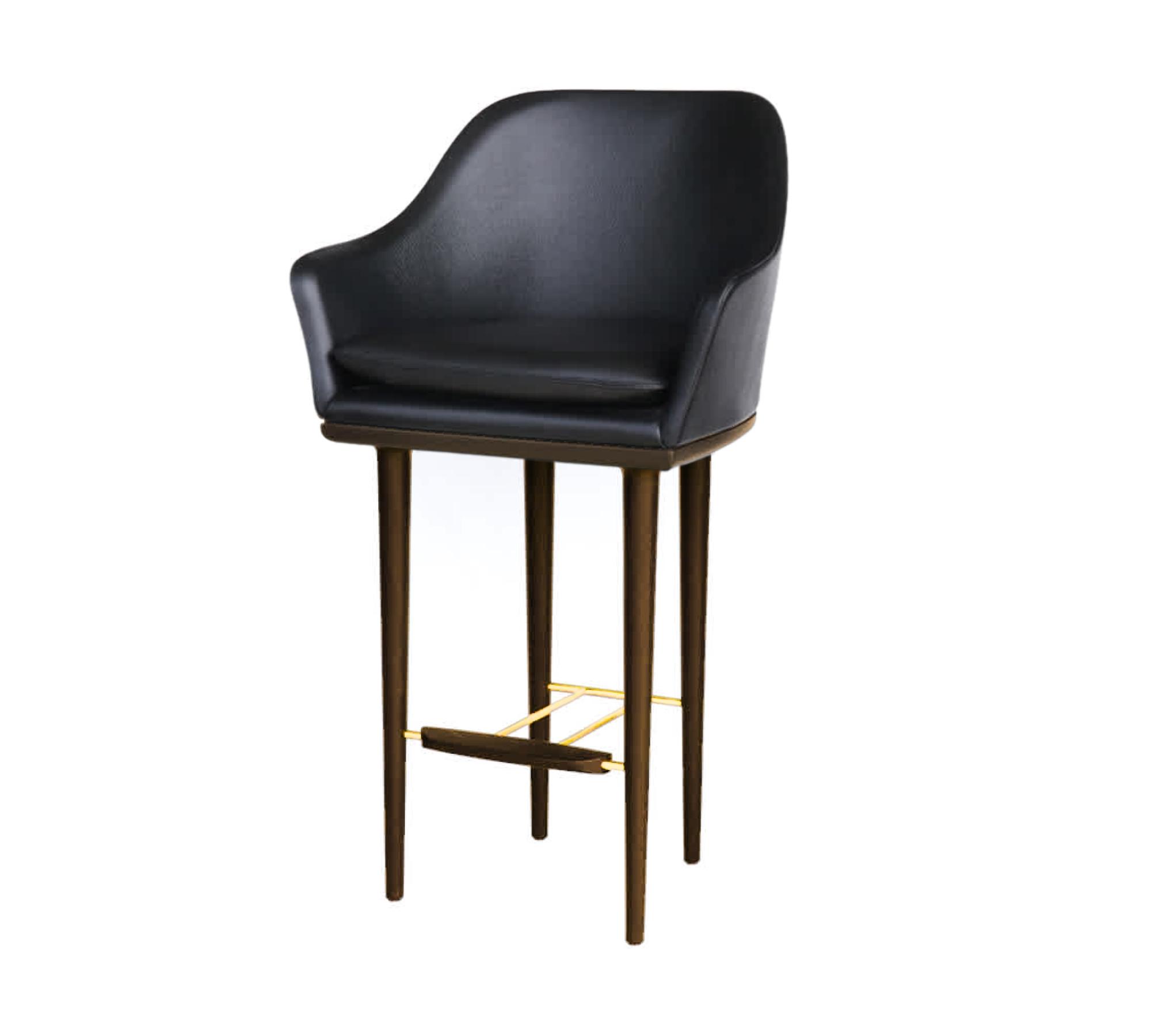 Lunar SH750 Bar Stool Leather Bellagio Black 0