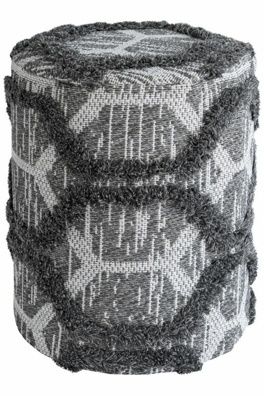 Nomad Pouf Baumwolle Grau 47 x 36 cm 1