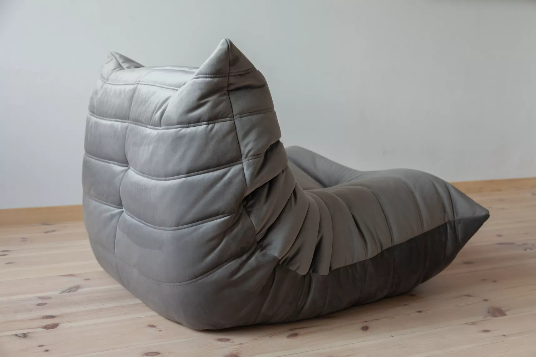 Poltrona Togo velluto grigio argento 6