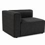 Mora XL 2-Sitzer Sofa Schwarzgrau 0