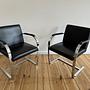 2x Knoll Brno Cantilever Chair Black 0