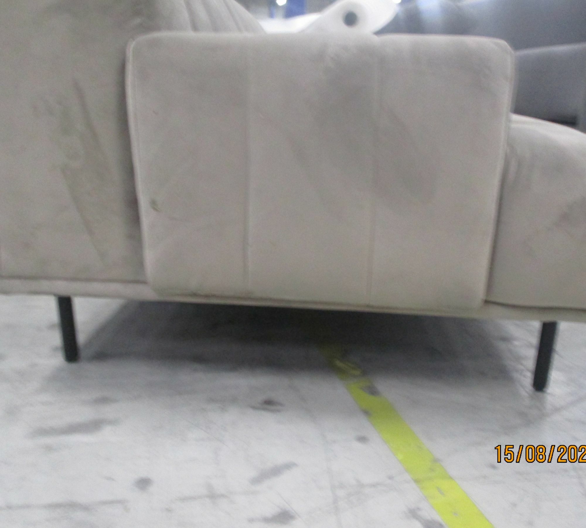 Sofa 2-Sitzer Samt Grau 5