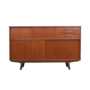 Vintage Highboard Teakholz Braun 1960er Jahre 0