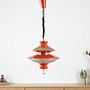 Hanging lamp Metal Orange 1970s 13